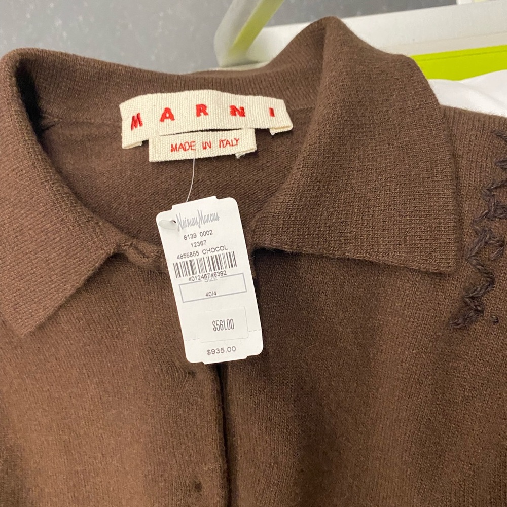Marni Brown Button Down Polo Shirt